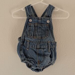 Old Navy Unisex Baby 3-6M Denim Jean Overall Romper